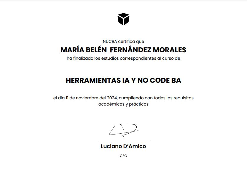Certificado NUCBA
